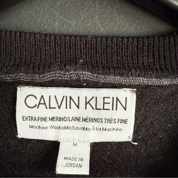 Calvin Klein Black Wool Crewneck Sweater - Picture 5 of 10